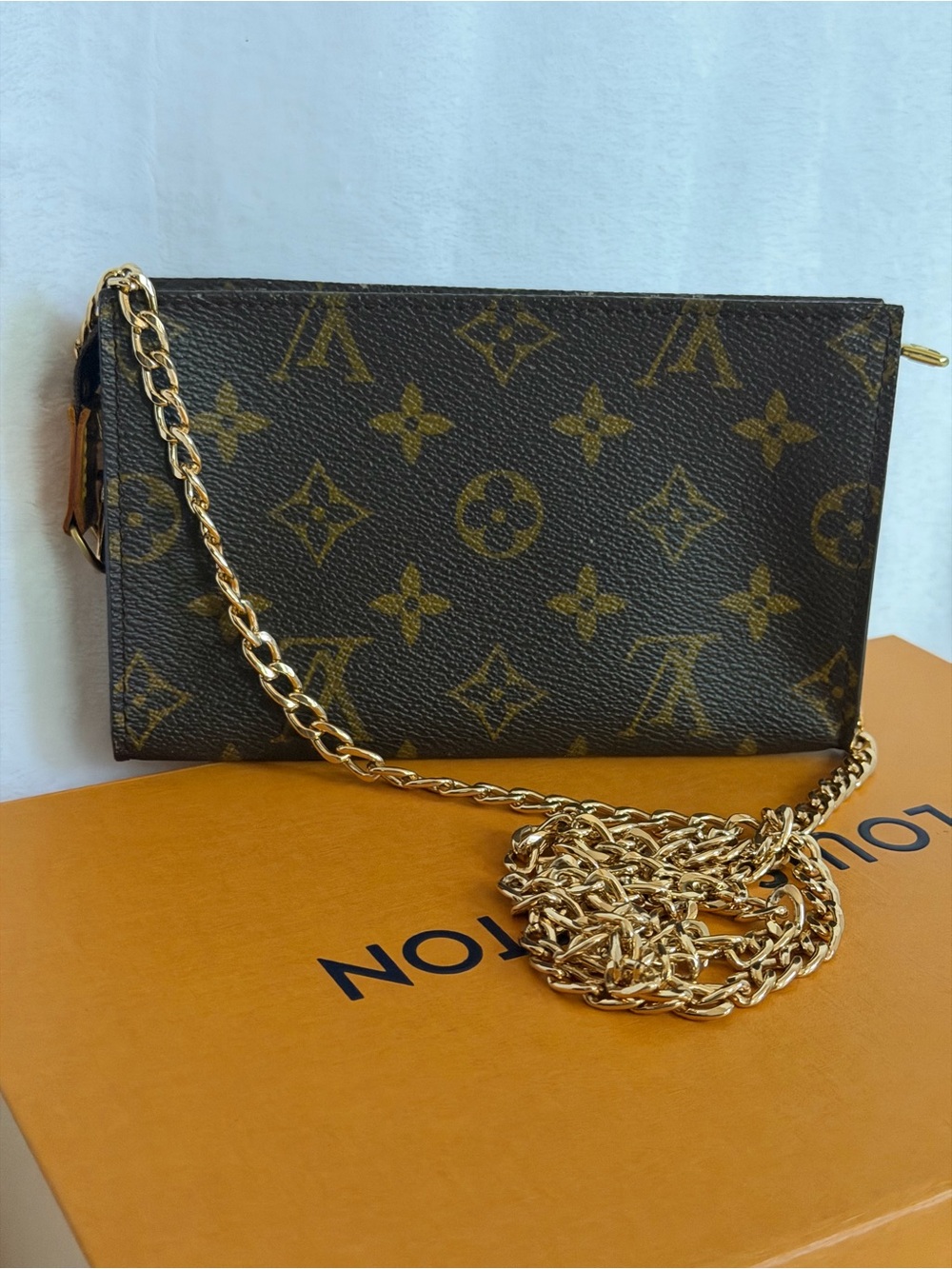 💞Louis Vuitton Monogram Pochette Crossbody in Brown